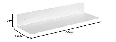 Bendt Wandplank 'Nonny' 50cm, kleur Wit Bendt Wandplank 'Nonny' 50cm, kleur Wit