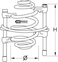KS Tools 670.0021 Veerspanner met veiligheidsbeugel, 240 mm - thumbnail
