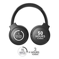 Panasonic RB-M300BE-K Bluetooth over-ear hoofdtelefoon (spraakbediening, XBS - extra bas, 1,2 m kabel, tot 50 uur batterijduur) zwart - thumbnail