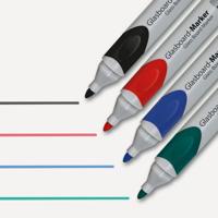 Sigel Glasmarker GL711 Zwart, Blauw, Rood, Groen GL711 5 stuks/pack - thumbnail