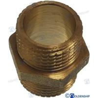 GS30150 - 3/8" Messing draadfitting dubbel nippel - thumbnail