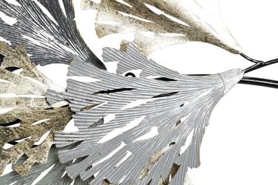 Wanddecoratie DKD Home Decor Grijs Gouden Metaal (65 x 10 x 134.6 cm)