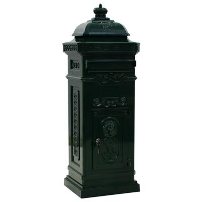 VidaXL Pilaar brievenbus vintage stijl roestbestendig aluminium groen