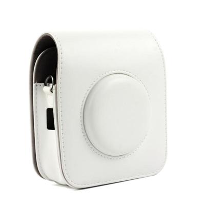 Vintage PU lederen camera Case beschermende tas voor FUJIFILM Instax SQUARE SQ10 camera met verstelbare schouderriem (wit)