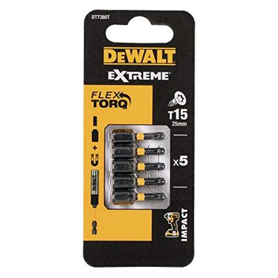 DeWALT DT7380T Extreme Impact Torsion Schroefbits T15 25mm VE=5