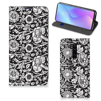 Xiaomi Mi 9T Pro Smart Cover Black Flowers Xiaomi Mi 9T Pro Smart Cover Black Flowers