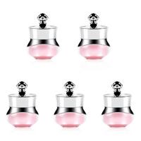 5 stuks acryl reizen containers met harde verzegelde deksels geschikt voor face hand Body Cream 5ml (roze) - thumbnail