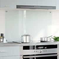 VidaXL Spatscherm keuken 100x60 cm gehard glas transparant - thumbnail
