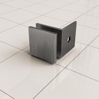 Glaskoppeling Set BWS Phan tbv profielloze Inloopdouche Gunmetal - thumbnail