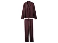 esmara Satijnen dames pyjama (bordeaux rood, L (44/46)) - thumbnail