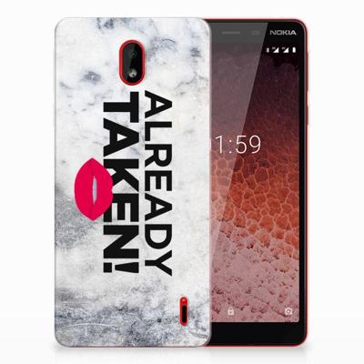 Nokia 1 Plus | Siliconen hoesje | met naam Already Taken White