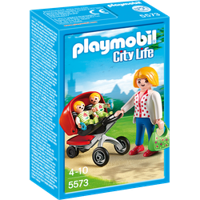 PLAYMOBIL City Life tweeling kinderwagen 5573 - thumbnail
