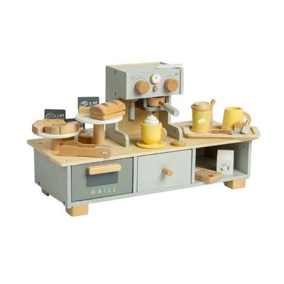 Bigjigs houten koffiecorner speelset, 32dlg.