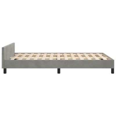Bedframe zonder matras 120x190 cm fluweel lichtgrijs