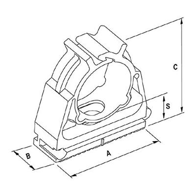 Fischer SCN 16 Vergrendelingsclip 30 mm Kunststof 501261 100 stuk(s) (l x b x h) 30 x 16 x 30 mm