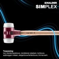 Halder Voorhamer | hoofd-d. 100 mm lengte 1000 mm | middelhard superplastic wit | hickory | 1 stuk - 3007.100 3007.100 - thumbnail