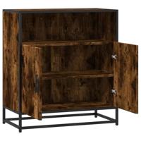 Dressoir 68x35x76 cm bewerkt hout gerookt eikenkleurig - thumbnail
