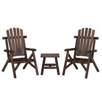 3-delige Loungeset massief vurenhout - thumbnail