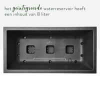 Elho Vivo Next Long 60 Bloembak - Zwart - L 59 x B 30 x H 29 cm - binnen/buiten - 100% gerecycled - thumbnail