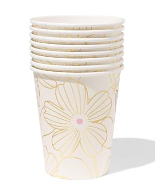HEMA Bekers 250ml papier bloemen - 8 stuks