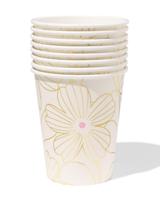 HEMA Bekers 250ml papier bloemen - 8 stuks - thumbnail