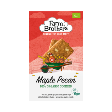 Farm Brothers Maple & pecan koekjes vegan bio (150 gr)