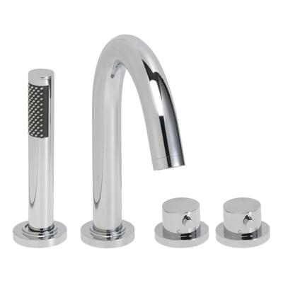 Caral 4-gats badrandthermostaat chroom afbouwset Caral 4-gats badrandthermostaat chroom afbouwset