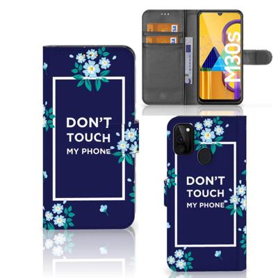 Samsung Galaxy M21 | M30s Portemonnee Hoesje Flowers Blue DTMP