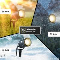 Set van 6 Spikey LED prikspots - GU10 4 Watt 345 lumen - Dimbaar - Kantelbaar - 2700K warm wit - IP65 Waterdicht - Zwart - Tuinspots - Pinspots - thumbnail