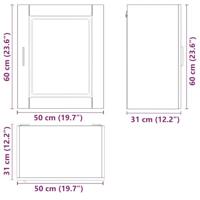 Keukenwandkasten 2 st Porto bewerkt hout gerookt eikenkleurig - thumbnail