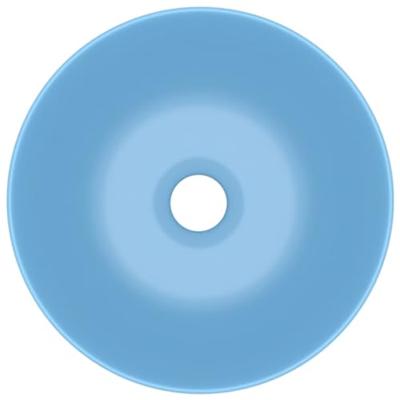 VidaXL Wastafel rond keramiek lichtblauw VidaXL Wastafel rond keramiek lichtblauw