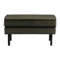 WOOOD Hocker 'Rodeo' Velvet, kleur Donkergroen - thumbnail