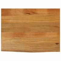 Tafelblad met natuurlijke rand 80x60x2,5 cm massief mangohout - thumbnail