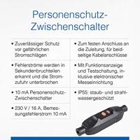 AS Schwabe 45221 PRCD-tussenstekker PRCD 230 V Zwart IP66 - thumbnail