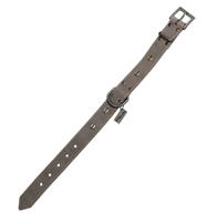 Jack and Vanilla Hondenhalsband - Leer - Grijs - 40 cm - thumbnail