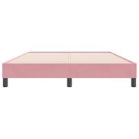 Bedframe zonder matras 140x220 cm fluweel roze - thumbnail