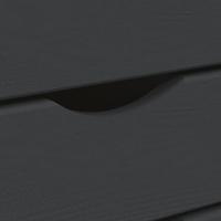 Ladekast MOSS verrijdbaar massief grenenhout grijs - thumbnail