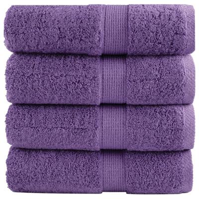 VidaXL Premium washandjes solund 4 stuks paars 30x30 cm 600 g/m2 VidaXL Premium washandjes solund 4 stuks paars 30x30 cm 600 g/m2