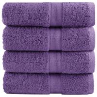 VidaXL Premium washandjes solund 4 stuks paars 30x30 cm 600 g/m2 - thumbnail