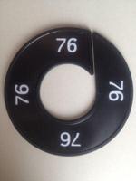 Maatring 9cm zwart/wit 76 - thumbnail