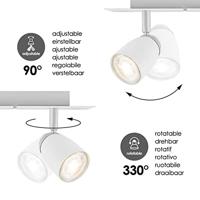 Home sweet home LED opbouwspot Gina 2 lichts ↔ 23,5 cm - wit - thumbnail