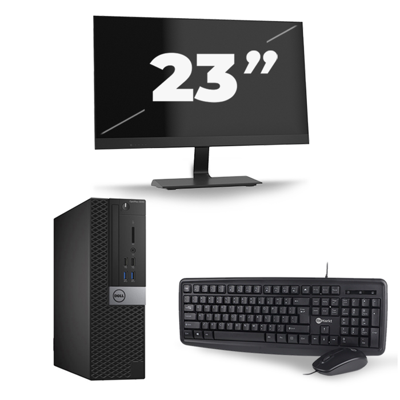 Dell Optiplex 3040 SFF - Intel Core i7-6e Generatie - 16GB RAM - 256GB SSD - Windows 11 + 1x 23 inch Monitor