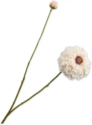 Silk-ka kunsttak zinnia 85cm crème