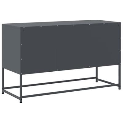 Tv-meubel 100,5x39x60,5 cm staal antracietkleurig Tv-meubel 100,5x39x60,5 cm staal antracietkleurig