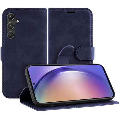 Just in Case Premium Wallet Case voor Samsung A55 Telefoonhoesje Blauw
