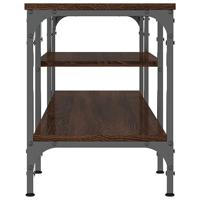 Tv-meubel 121x35x45 cm bewerkt hout en ijzer bruin eikenkleur - thumbnail