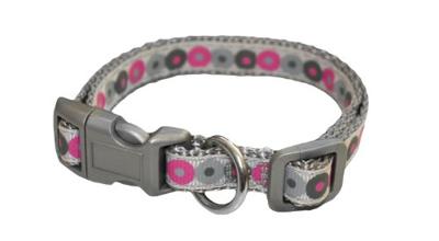 Little Rascals puppy halsband met lijn roze - thumbnail