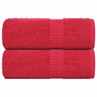 VidaXL Gastendoekjes frogn 2 st 30x50 cm 360 g/m² rood - thumbnail