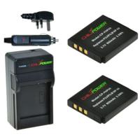 2 x NP-50 accu's voor Fujifilm - Charger Kit + car-charger - UK version - thumbnail