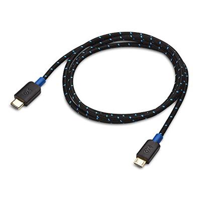 Cable Matters USB C-naar-Micro-USB-kabel (Micro USB-naar-USB-C-kabel) met gevlochten mantel van 1 meter in zwart